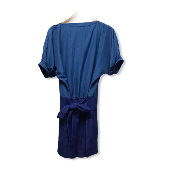 VENUS | Two Tone Blue Chic Detailed Dress - Picture 8 of 12